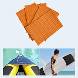 Maxbell 4Pcs Surfboard Traction Pad Non Slip EVA Sheet for Skimboard Longboard Kayak Orange
