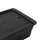 Maxbell Tea Storage Box with Lid Modern Camping Table Basket for Yard Garage Outdoor Black