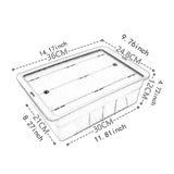 Maxbell Tea Storage Box with Lid Modern Camping Table Basket for Yard Garage Outdoor Black