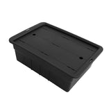 Maxbell Tea Storage Box with Lid Modern Camping Table Basket for Yard Garage Outdoor Black