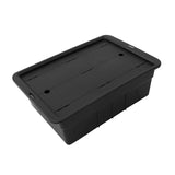 Maxbell Tea Storage Box with Lid Modern Camping Table Basket for Yard Garage Outdoor Black