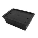 Maxbell Tea Storage Box with Lid Modern Camping Table Basket for Yard Garage Outdoor Black