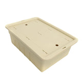 Maxbell Tea Storage Box with Lid Modern Camping Table Basket for Yard Garage Outdoor Khaki