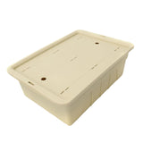 Maxbell Tea Storage Box with Lid Modern Camping Table Basket for Yard Garage Outdoor Khaki