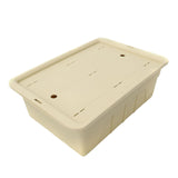 Maxbell Tea Storage Box with Lid Modern Camping Table Basket for Yard Garage Outdoor Khaki