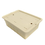 Maxbell Tea Storage Box with Lid Modern Camping Table Basket for Yard Garage Outdoor Khaki