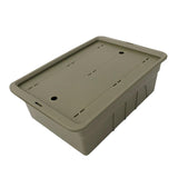Maxbell Tea Storage Box with Lid Modern Camping Table Basket for Yard Garage Outdoor Green