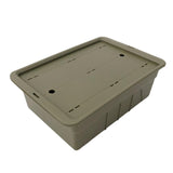 Maxbell Tea Storage Box with Lid Modern Camping Table Basket for Yard Garage Outdoor Green