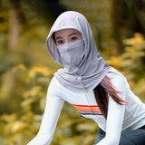 Maxbell Balaclava Face Mask Comfortable for Men Women for Landscaping Camping Travel light gray