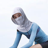 Maxbell Balaclava Face Mask Comfortable for Men Women for Landscaping Camping Travel light gray