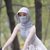 Maxbell Balaclava Face Mask Comfortable for Men Women for Landscaping Camping Travel light gray