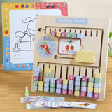 Maxbell Wooden Alphabet Math Board Letter Recognition Spelling Game Gifts Boys Girls