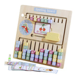Maxbell Wooden Alphabet Math Board Letter Recognition Spelling Game Gifts Boys Girls
