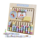 Maxbell Wooden Alphabet Math Board Letter Recognition Spelling Game Gifts Boys Girls
