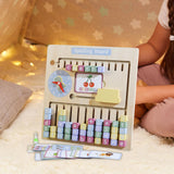 Maxbell Wooden Alphabet Math Board Letter Recognition Spelling Game Gifts Boys Girls