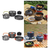 Maxbell 3x Camping Cooking Set Camping Cookware for Outdoor Cooking Fishing Trekking Orange