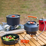 Maxbell 3x Camping Cooking Set Camping Cookware for Outdoor Cooking Fishing Trekking Orange