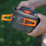 Maxbell 3x Camping Cooking Set Camping Cookware for Outdoor Cooking Fishing Trekking Orange