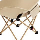Maxbell Folding Camping Chair Comfortable Folding Lounge Chair for Park Concert Lawn Beige