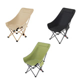 Maxbell Folding Camping Chair Comfortable Folding Lounge Chair for Park Concert Lawn Beige