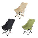 Maxbell Folding Camping Chair Comfortable Folding Lounge Chair for Park Concert Lawn Beige