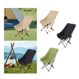 Maxbell Folding Camping Chair Comfortable Folding Lounge Chair for Park Concert Lawn Beige