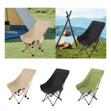 Maxbell Folding Camping Chair Comfortable Folding Lounge Chair for Park Concert Lawn Beige