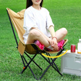 Maxbell Folding Camping Chair Comfortable Folding Lounge Chair for Park Concert Lawn Beige