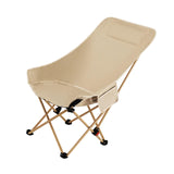 Maxbell Folding Camping Chair Comfortable Folding Lounge Chair for Park Concert Lawn Beige