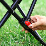 Maxbell Folding Camping Chair Comfortable Folding Lounge Chair for Park Concert Lawn Beige