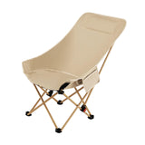 Maxbell Folding Camping Chair Comfortable Folding Lounge Chair for Park Concert Lawn Beige