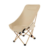 Maxbell Folding Camping Chair Comfortable Folding Lounge Chair for Park Concert Lawn Beige