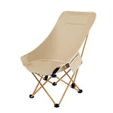 Maxbell Folding Camping Chair Comfortable Folding Lounge Chair for Park Concert Lawn Beige