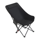 Maxbell Folding Camping Chair Comfortable Folding Lounge Chair for Park Concert Lawn Black