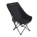 Maxbell Folding Camping Chair Comfortable Folding Lounge Chair for Park Concert Lawn Black