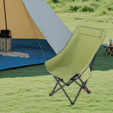Maxbell Folding Camping Chair Comfortable Folding Lounge Chair for Park Concert Lawn Green