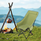 Maxbell Folding Camping Chair Comfortable Folding Lounge Chair for Park Concert Lawn Green