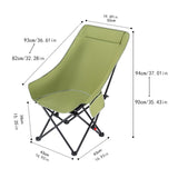 Maxbell Folding Camping Chair Comfortable Folding Lounge Chair for Park Concert Lawn Green