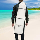 Maxbell Skateboard Backpack Travel Drawstring Closure for Outdoor Activities Fitness White