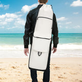 Maxbell Skateboard Backpack Travel Drawstring Closure for Outdoor Activities Fitness White