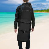 Maxbell Skateboard Backpack Travel Drawstring Closure for Outdoor Activities Fitness Black