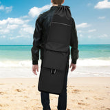 Maxbell Skateboard Backpack Travel Drawstring Closure for Outdoor Activities Fitness Black