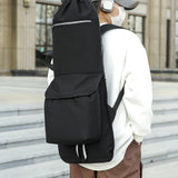 Maxbell Skateboard Backpack Travel Drawstring Closure for Outdoor Activities Fitness Black