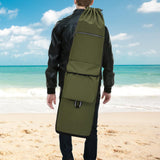 Maxbell Skateboard Backpack Travel Drawstring Closure for Outdoor Activities Fitness Green