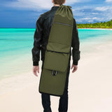 Maxbell Skateboard Backpack Travel Drawstring Closure for Outdoor Activities Fitness Green