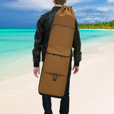 Maxbell Skateboard Backpack Travel Drawstring Closure for Outdoor Activities Fitness Brown