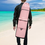 Maxbell Skateboard Backpack Travel Drawstring Closure for Outdoor Activities Fitness Pink