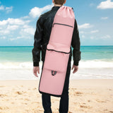 Maxbell Skateboard Backpack Travel Drawstring Closure for Outdoor Activities Fitness Pink