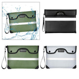 Maxbell Lockable Money Purse Fire Resistant Purse Storage Cash Bag for Passport Black