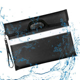 Maxbell Lockable Money Purse Fire Resistant Purse Storage Cash Bag for Passport Black